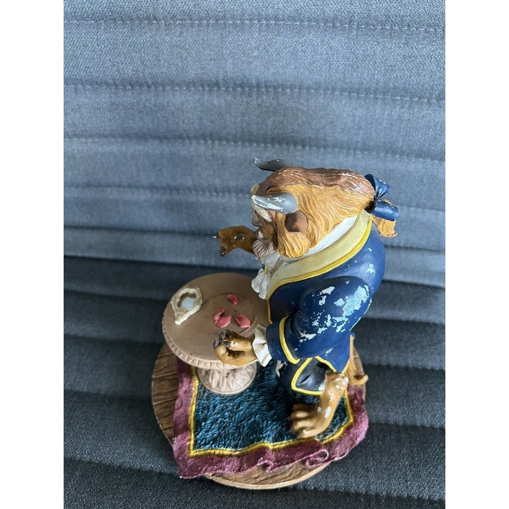 Disney THE BEAST WITH ROSE Figurine Beauty and the Beast Figure RARE- AS IS READ - Picture 4 of 10